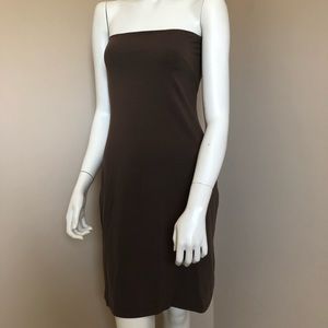 Susana Monaco brown strapless tube dress Small